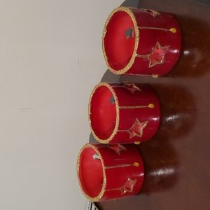 3x Candle Holders Christmas $5each